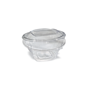 Σκεύος Pet στρόγγυλο με ενσωματωμένο καπάκι 1000ml (50 τμχ)